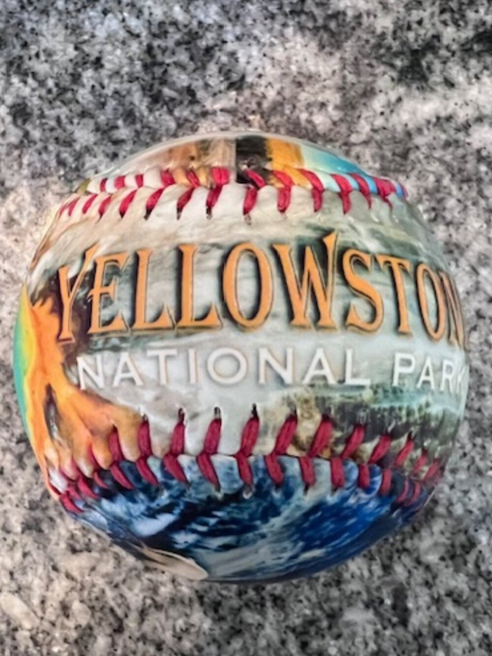 Yellowstone National Park souvenir promotional baseball park wildlife landscapes